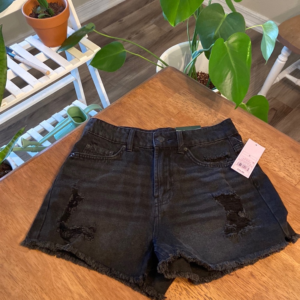 Black Hi Rise Wild Fable Jean Short